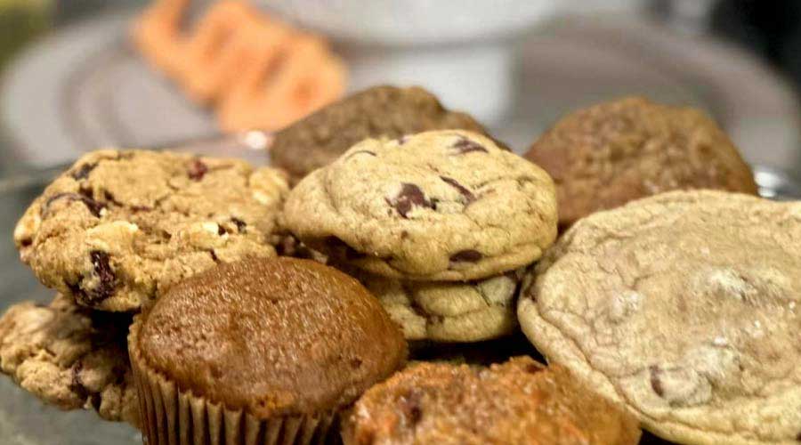 A variety of baked goods available at the 1st Street Cafe.