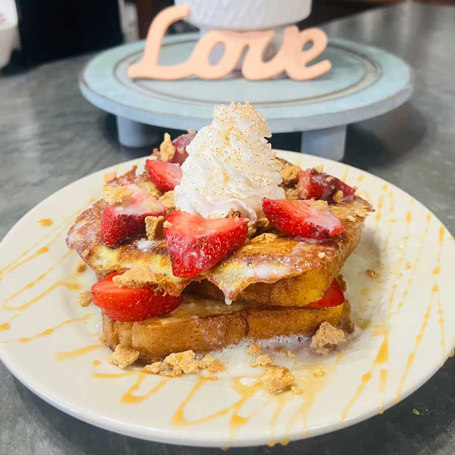 Strawberry french toast from 1st Street Cafe in Leechburg